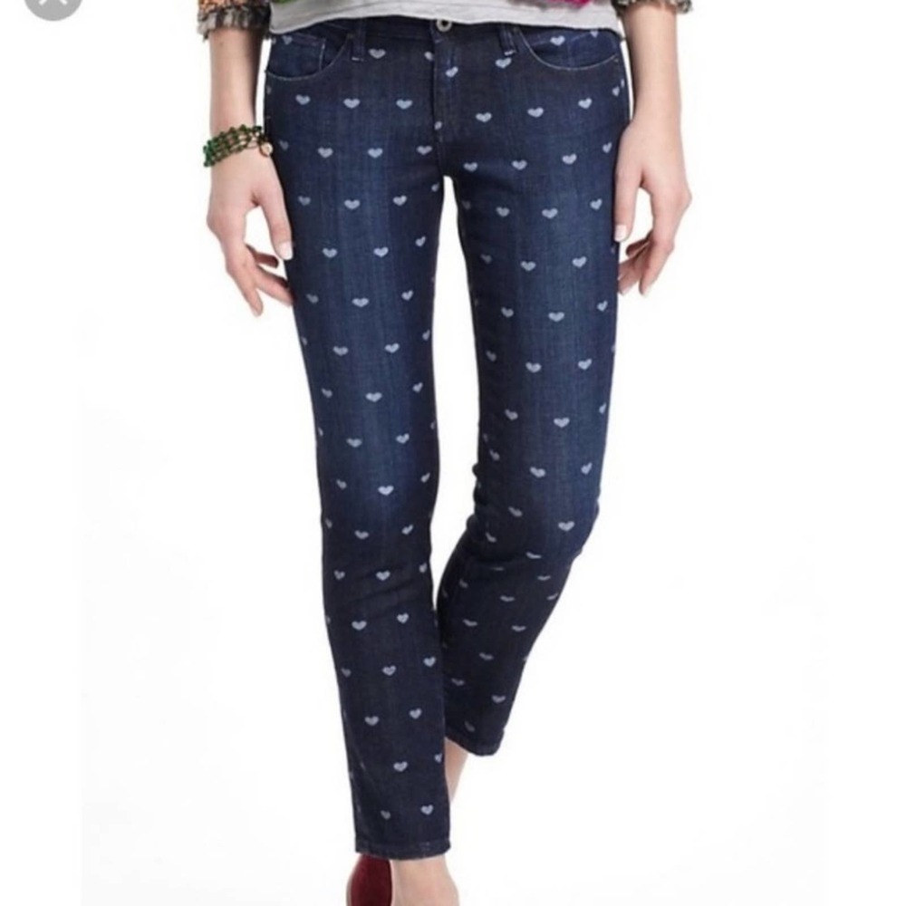 Adrianna Goldschmied Anthropologie heart skinny jeans the legging ankle fit 31R